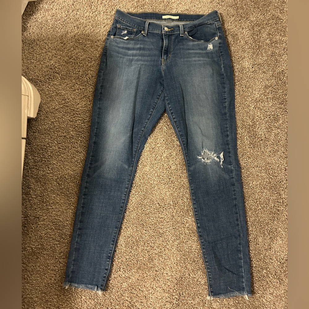 Levi's Women's Blue Distressed Jeans